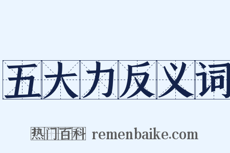 五大力反义词是什么意思的图片